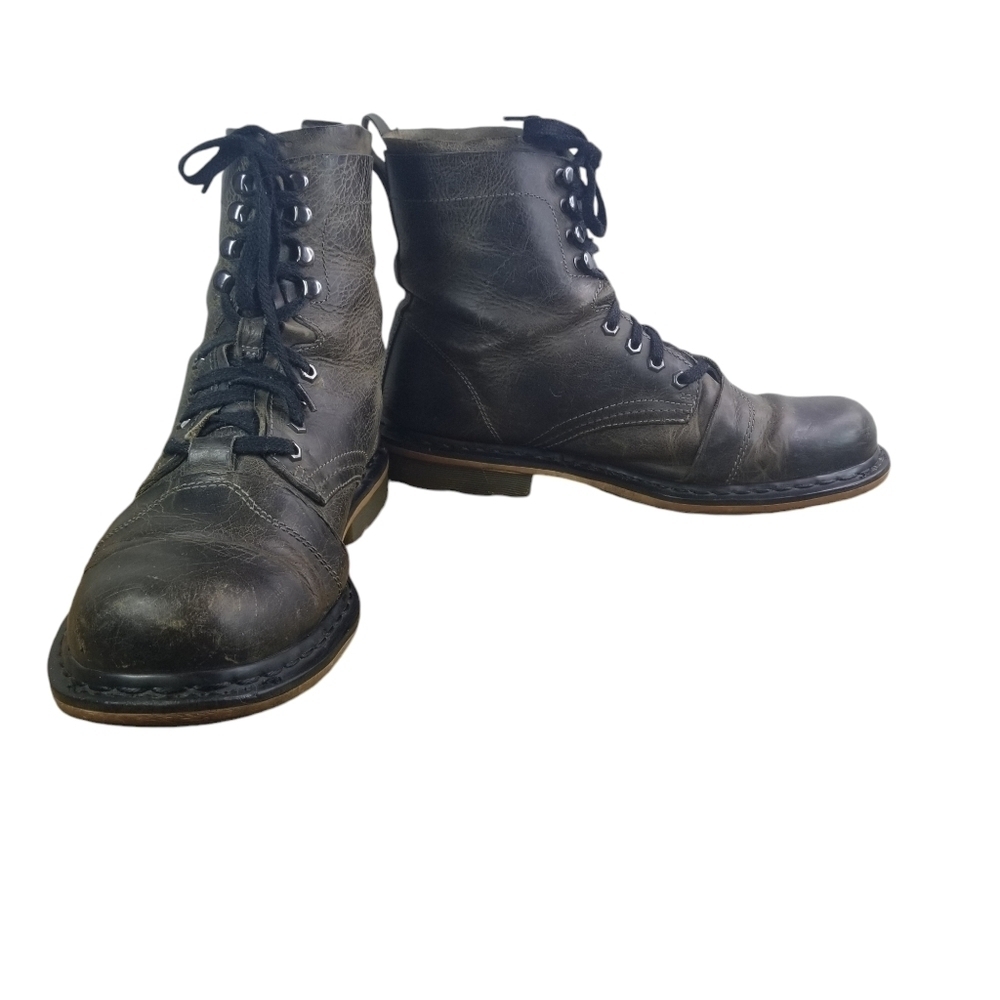 Dr Martens Pier distressed leather mens boots - Picture 3 of 14